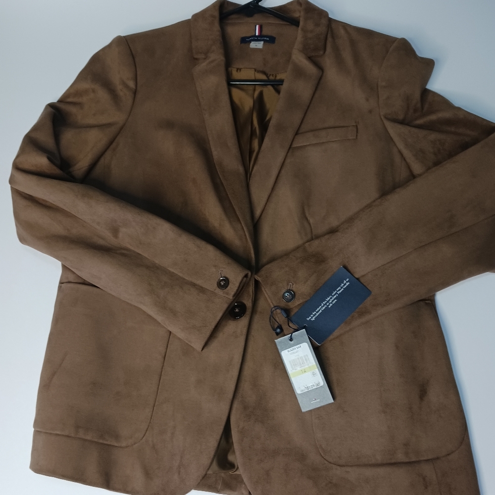 Tommy Hilfiger Suade blazer, brown, size 14